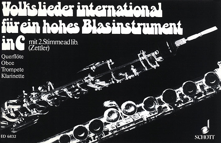 Volkslieder international [highs wind instrument in C (Querflute, oboe, trumpet, clarinet), 2. voice ad libitum]