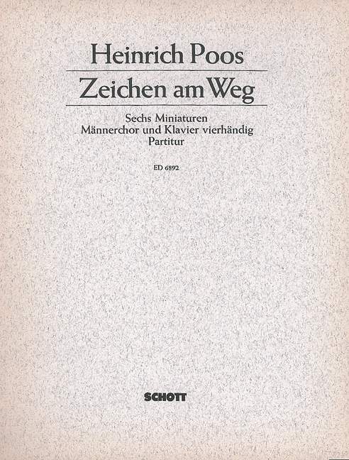 Zeichen am Weg（男声版） [score]