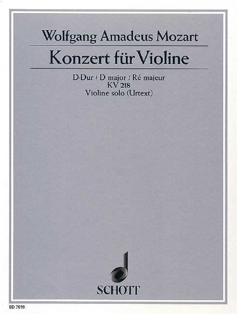 Konzert D-Dur KV 218 [solo part]
