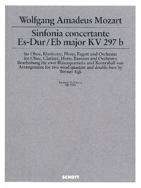 Sinfonia concertante Es-Dur KV 297b [score]