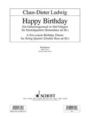 Happy Birthday [string quartet (double bass ad libitum)]