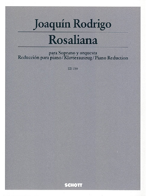 Rosaliana [vocal/piano score]