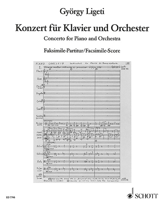Concerto for Piano and Orchestra [Facsimile Score]