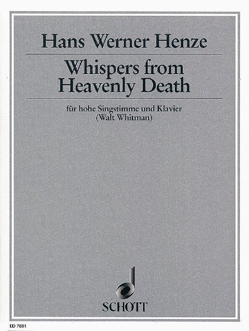 Whispers from Heavenly Death [vocal/piano score]