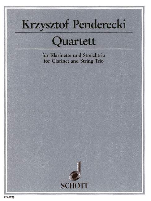 Quartett for clarinet, violin, viola and violoncello [score and parts]