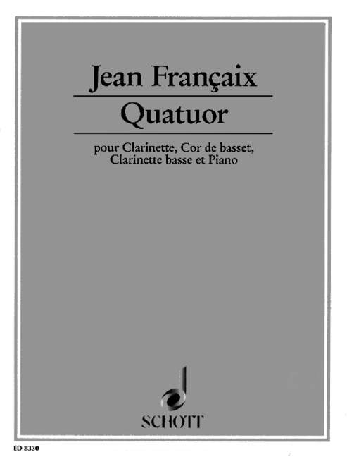 Quatuor (Clarinet in B flat, bassethorn, bass clarinet in B flat and piano)