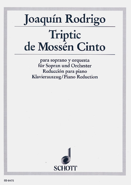 Tríptic de Mossén Cinto [vocal/piano score]
