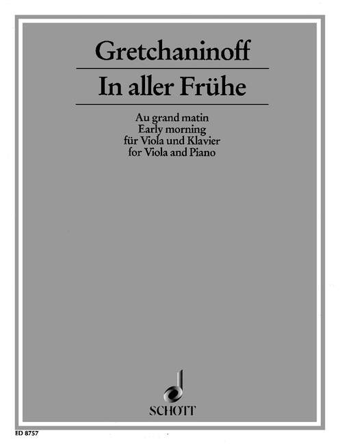 In aller Frühe [viola and piano]