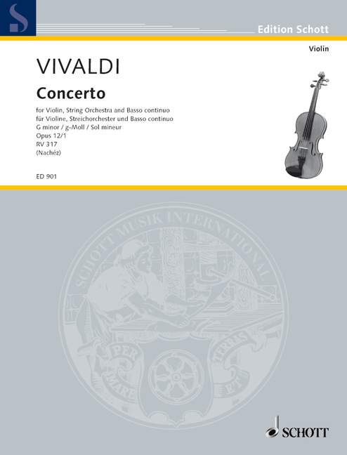 Concerto G Minor op. 12/1 RV 317 / PV 343 [Score]