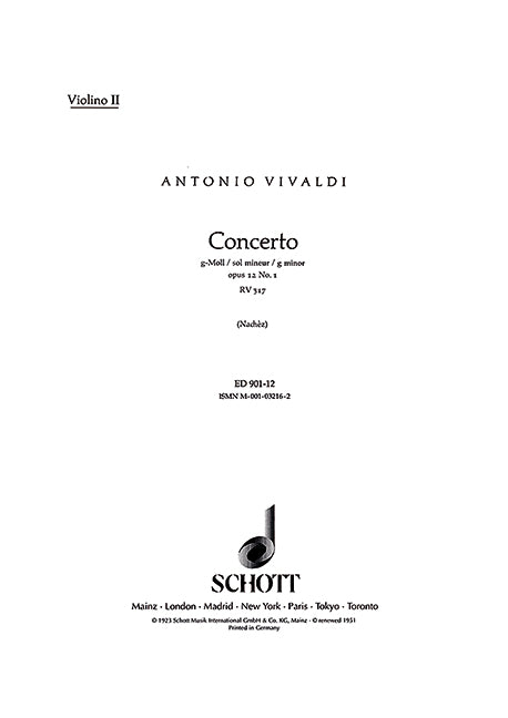 Concerto g Minor op. 12/1 RV 317 [Violin II part]