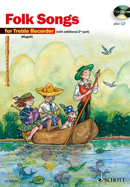 Die schönsten Folksongs (1-2 Treble Recorders、英語版) [edition with CD]
