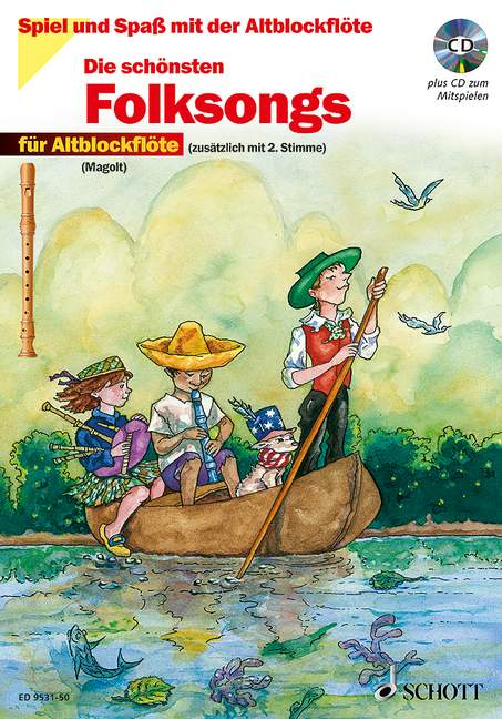 Die schönsten Folksongs (1-2 Treble Recorders) [edition with CD]