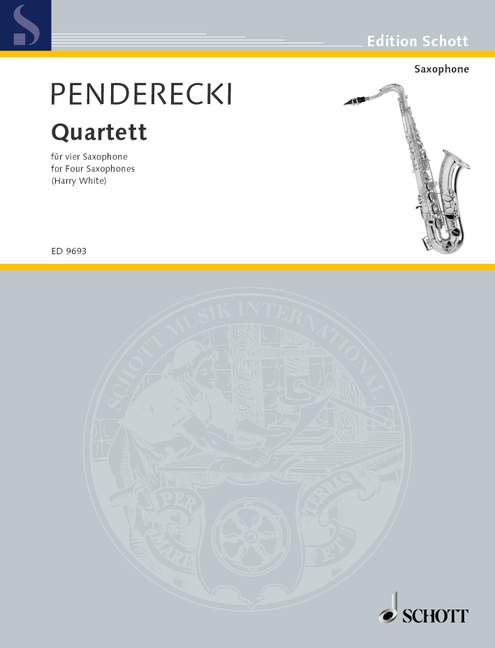 Quartett für 4 Saxophone (SATBar) [score and parts]