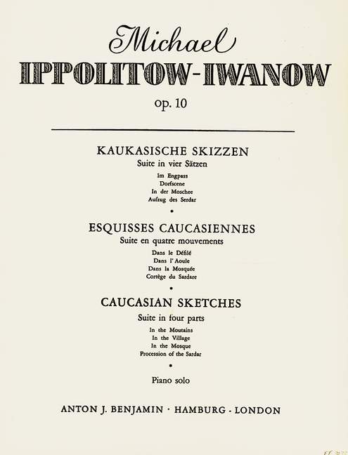 Kaukasische Skizzen op. 10