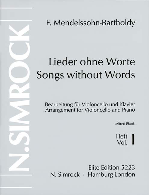 Lieder ohne Worte op. 19/30, vol. 1