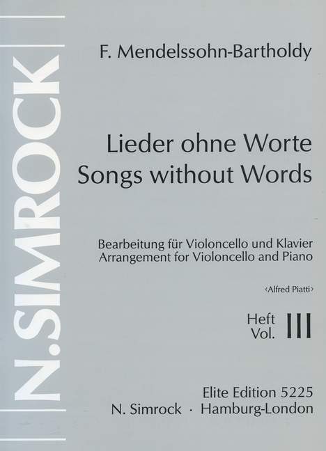 Lieder ohne Worte op. 62/67, vol. 3