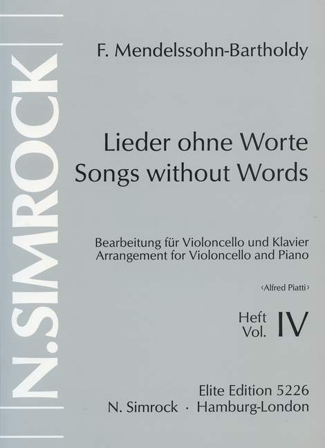 Lieder ohne Worte op. 85/102, vol. 4
