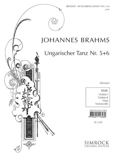 Ungarische Tänze, no. 5 & 6 [String Quartet]
