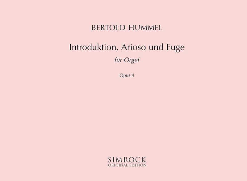 Introduction, Arioso and Fugue op. 4