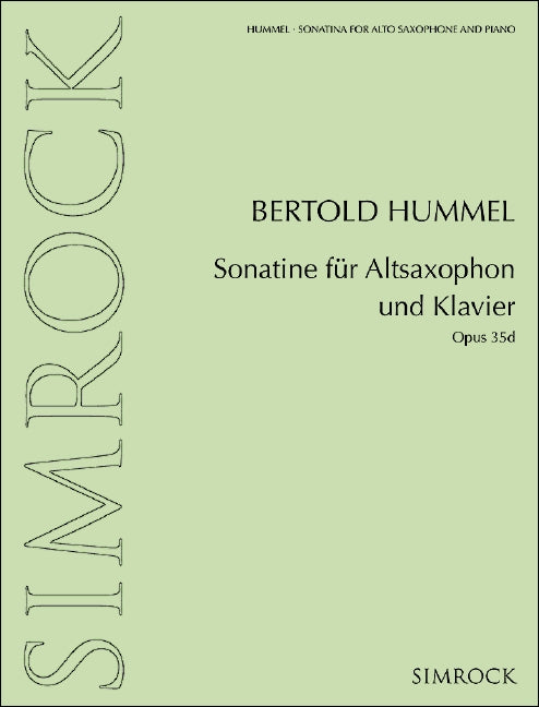 Sonatine für Altsaxophon und Klavier op. 35d