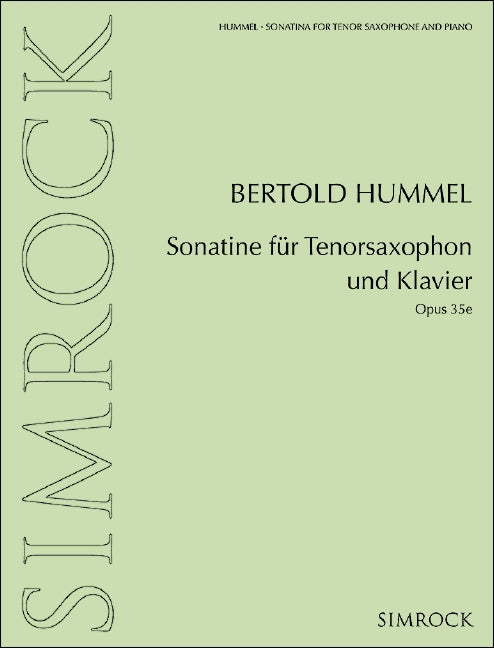 Sonatine für Tenorsaxophon und Klavier op. 35e