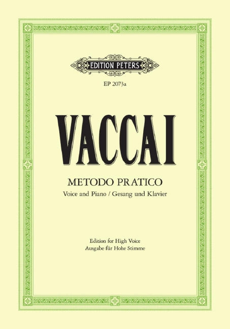Metodo Pratico di Canto Italiano (Practical Method) (High voice and piano)