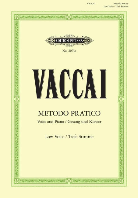 Metodo Pratico di Canto Italiano (Practical Method) (Low voice and piano)