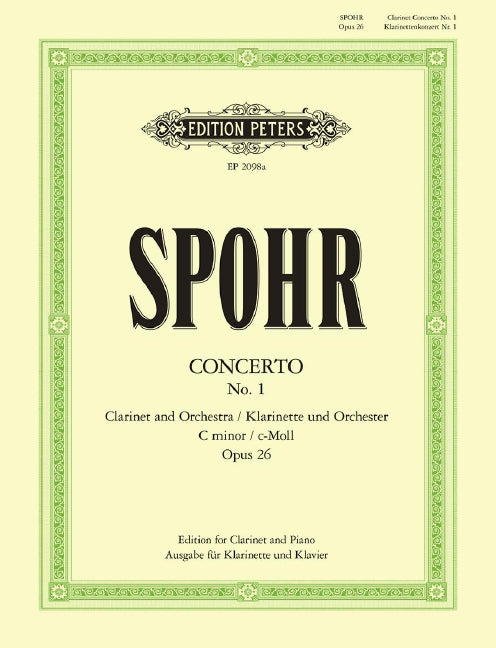 Concerto for Clarinet No. 1 in c minor Op. 26