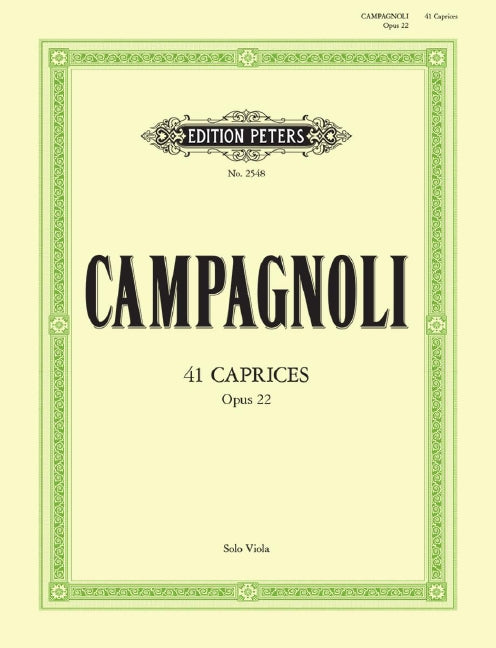 41 Caprices Op. 22 for Solo Viola