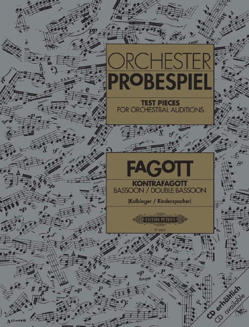 Orchesterprobespiel: Test Pieces for Orchestral Auditions (bassoon, contrabassoon)