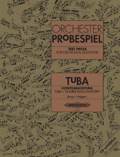 Orchesterprobespiel: Test Pieces for Orchestral Auditions (tuba, bass tuba)