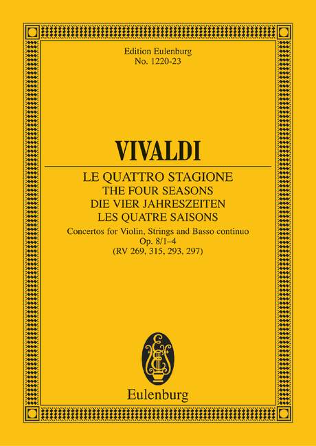 Le quattro stagioni (The four seasons) Op. 8/1 RV 269（ポケットスコア）
