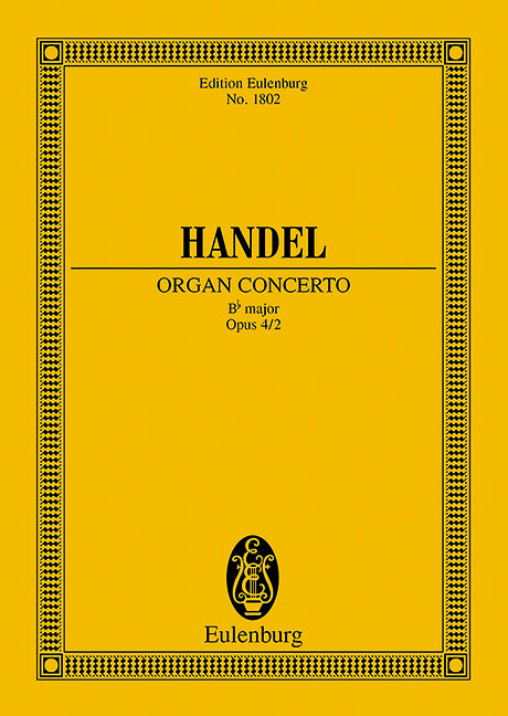 Organ concerto No. 2 B-flat major op. 4/2 HWV 290 [ポケットスコア]
