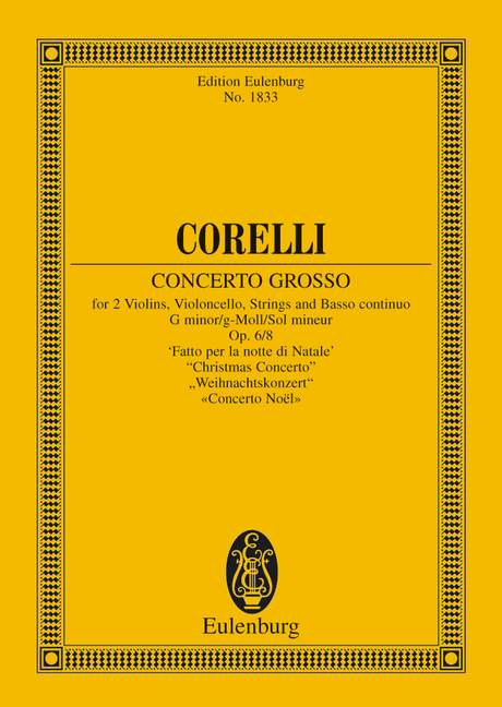 12 Concerti grossi Op. 6, no. 8 in G minor [Study Score]