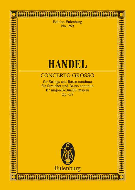 Concerto grosso B-Dur op. 6/7 HWV 325