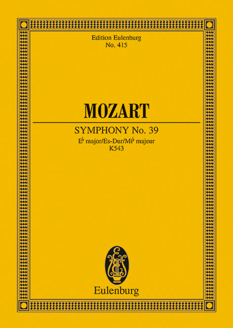 Sinfonie Nr. 39 Es-Dur KV 543 [study score]