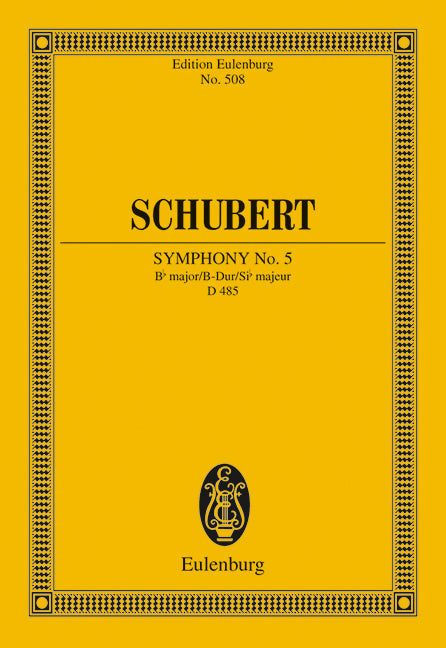 Sinfonie Nr. 5 B-Dur D 485 [study score]