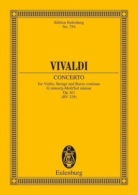 Concerto g-Moll op. 6/1 RV 324 / PV 329（ポケットスコア）