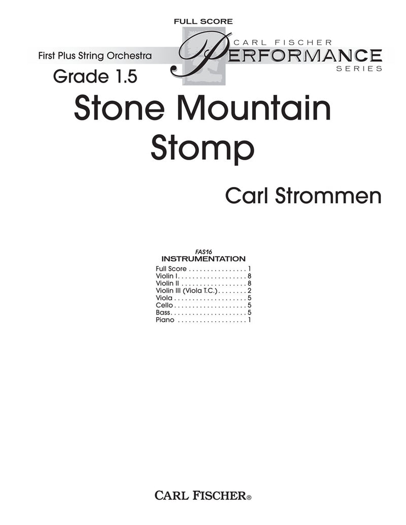 Stone Mountain Stomp, String Orchestra (Score Only)