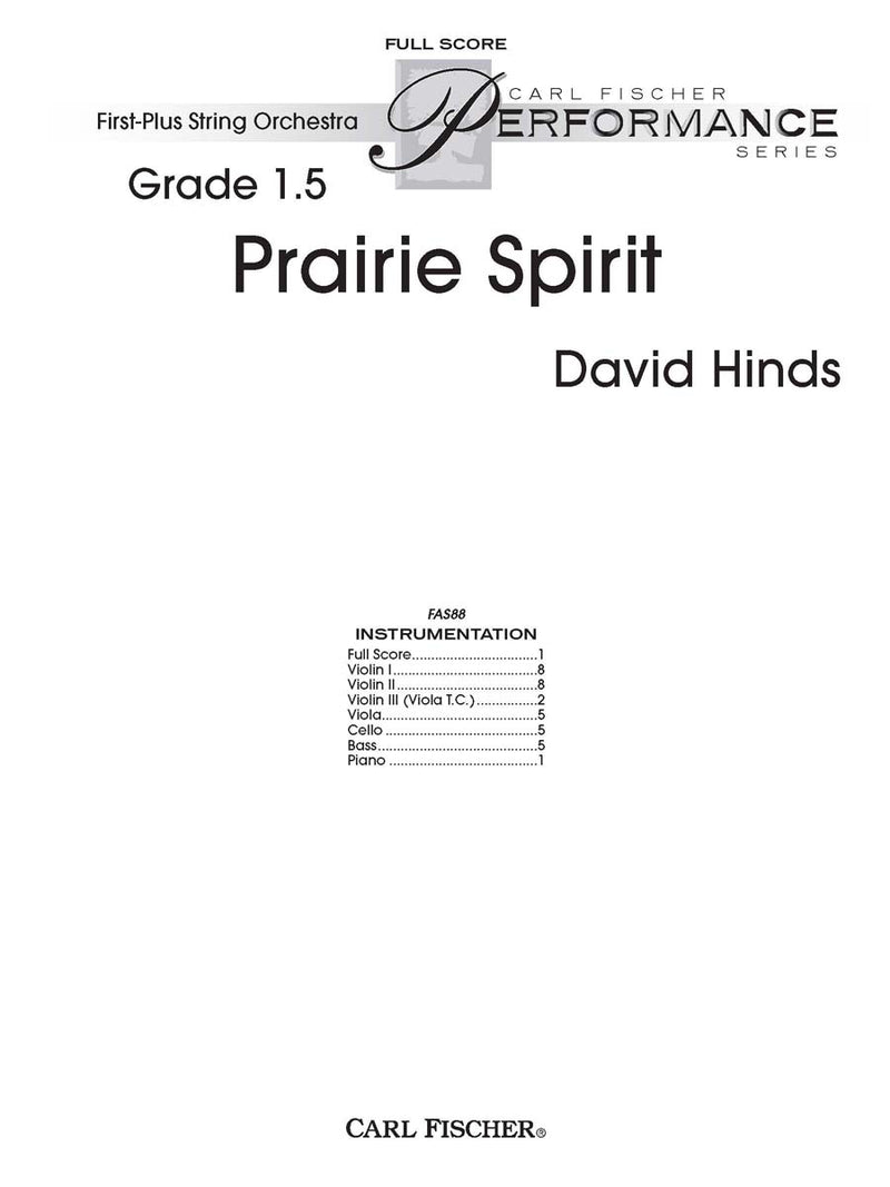 Prairie Spirit (Study Score)