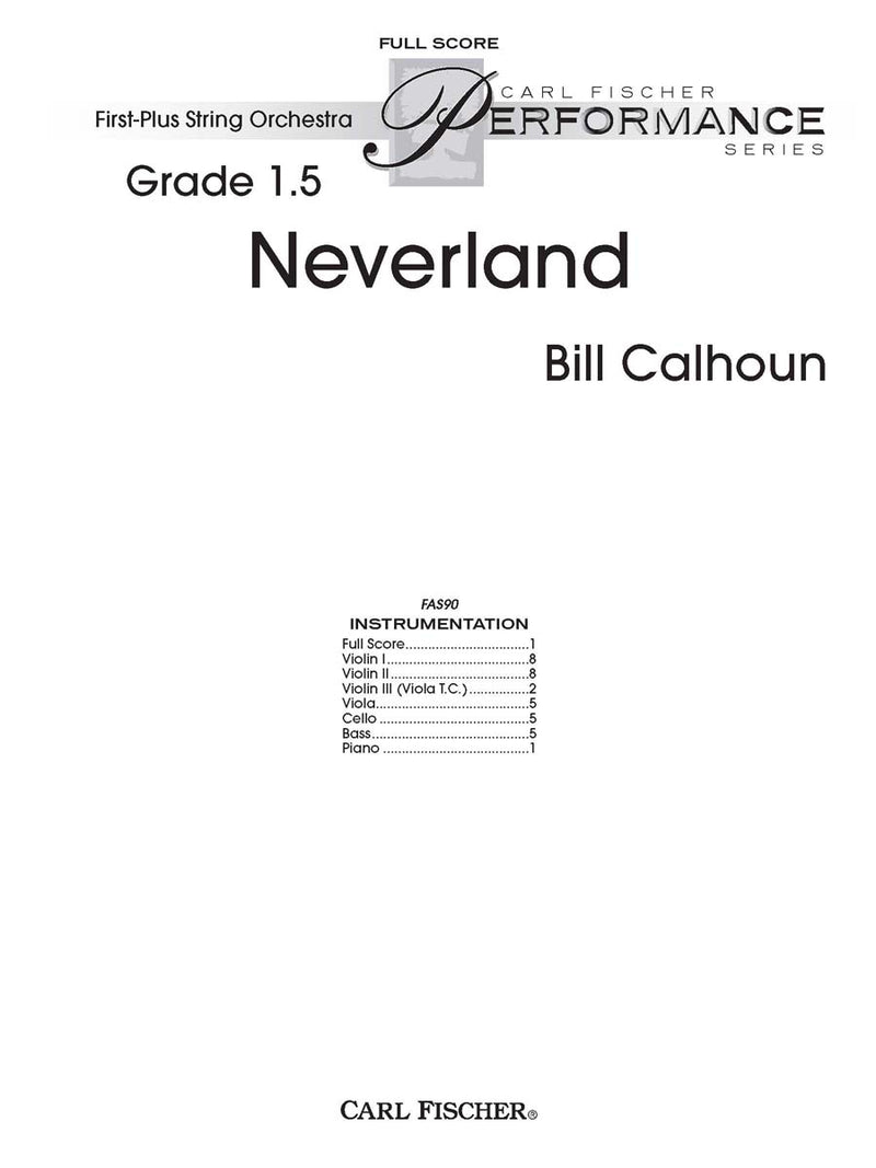 Neverland, String Orchestra (Study Score)