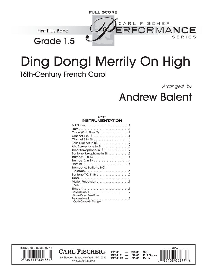 Ding Dong! Merrily On High (Score Only)