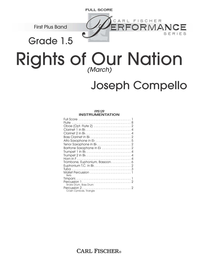 Rights of Our Nation (Study Score)