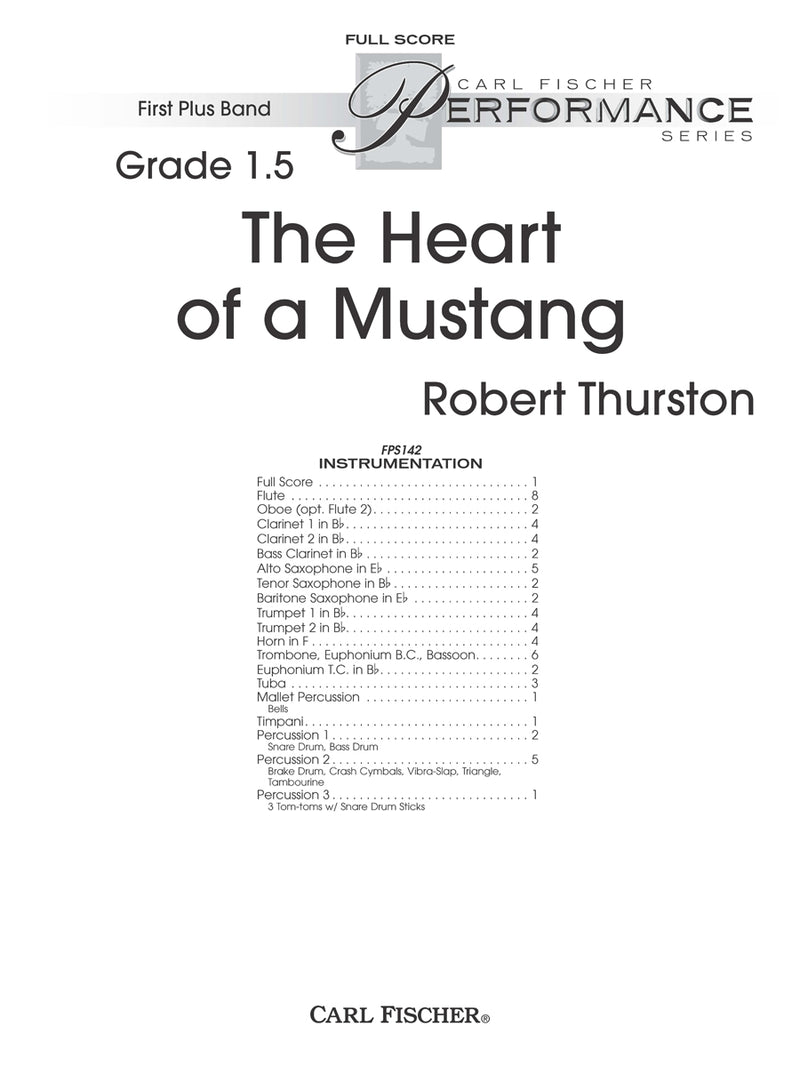 The Heart of a Mustang (Study Score)