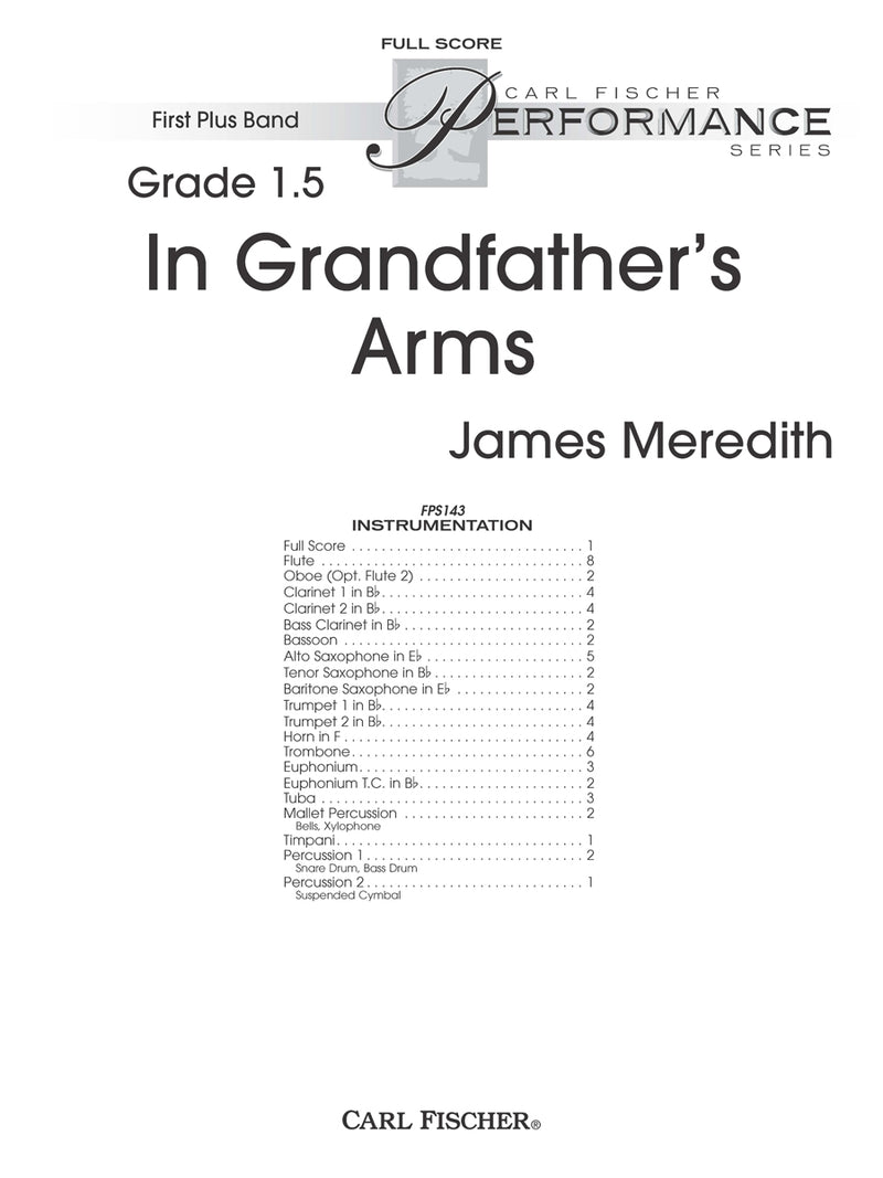 In Grandfather's Arms (Study Score)