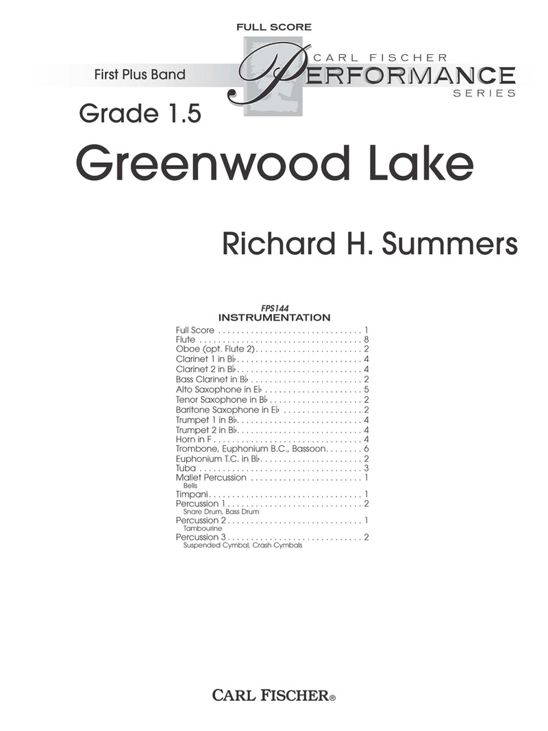 Greenwood Lake (Study Score)