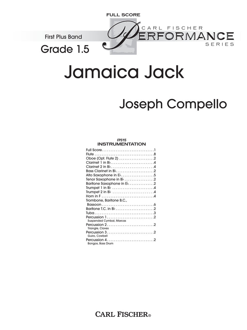 Jamaica Jack (Score Only)