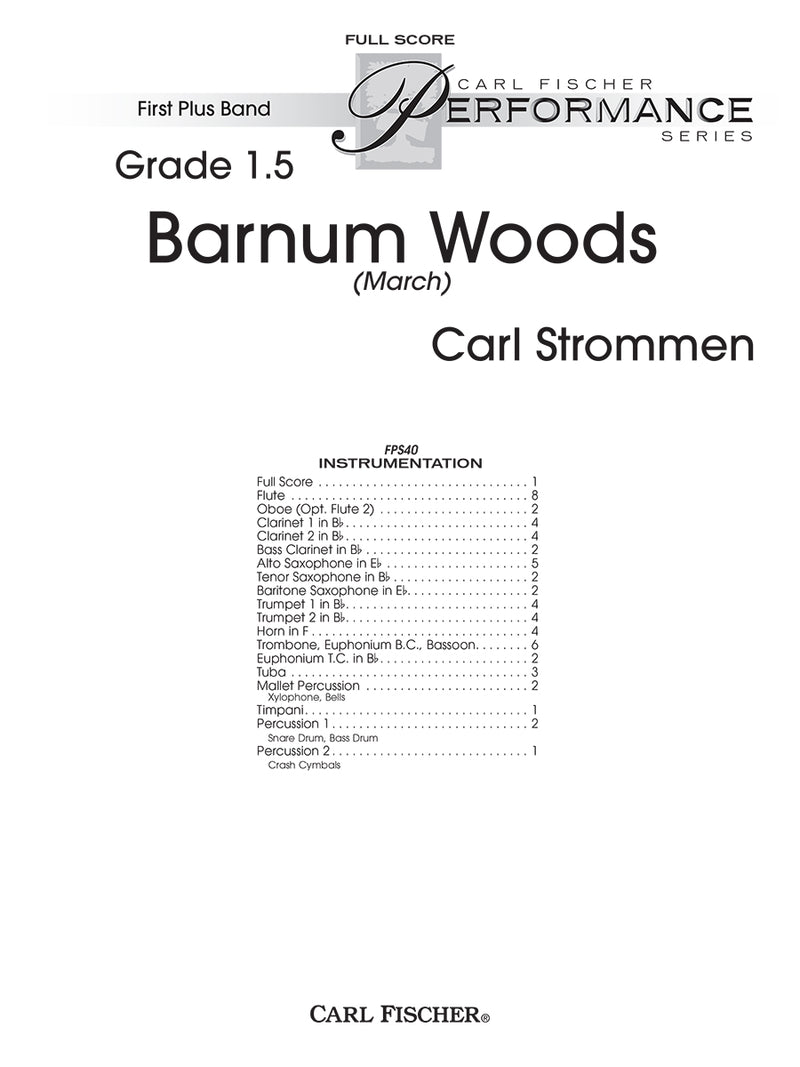 Barnum Woods (March) (Score Only)