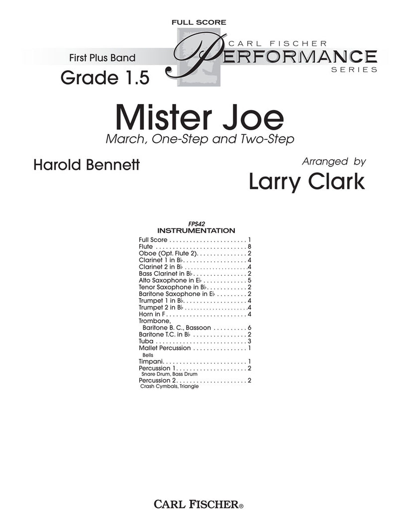 Mister Joe (March, One Step and Two Step) (Score Only)