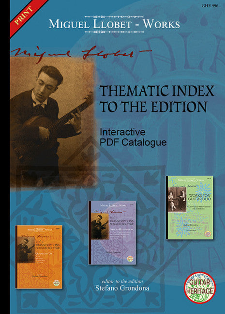 Thematic Index to the Llobet Edition